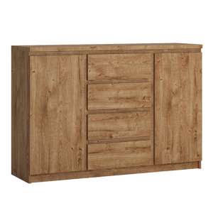 Fank Wooden 2 Doors 4 Drawers Sideboard In Oak